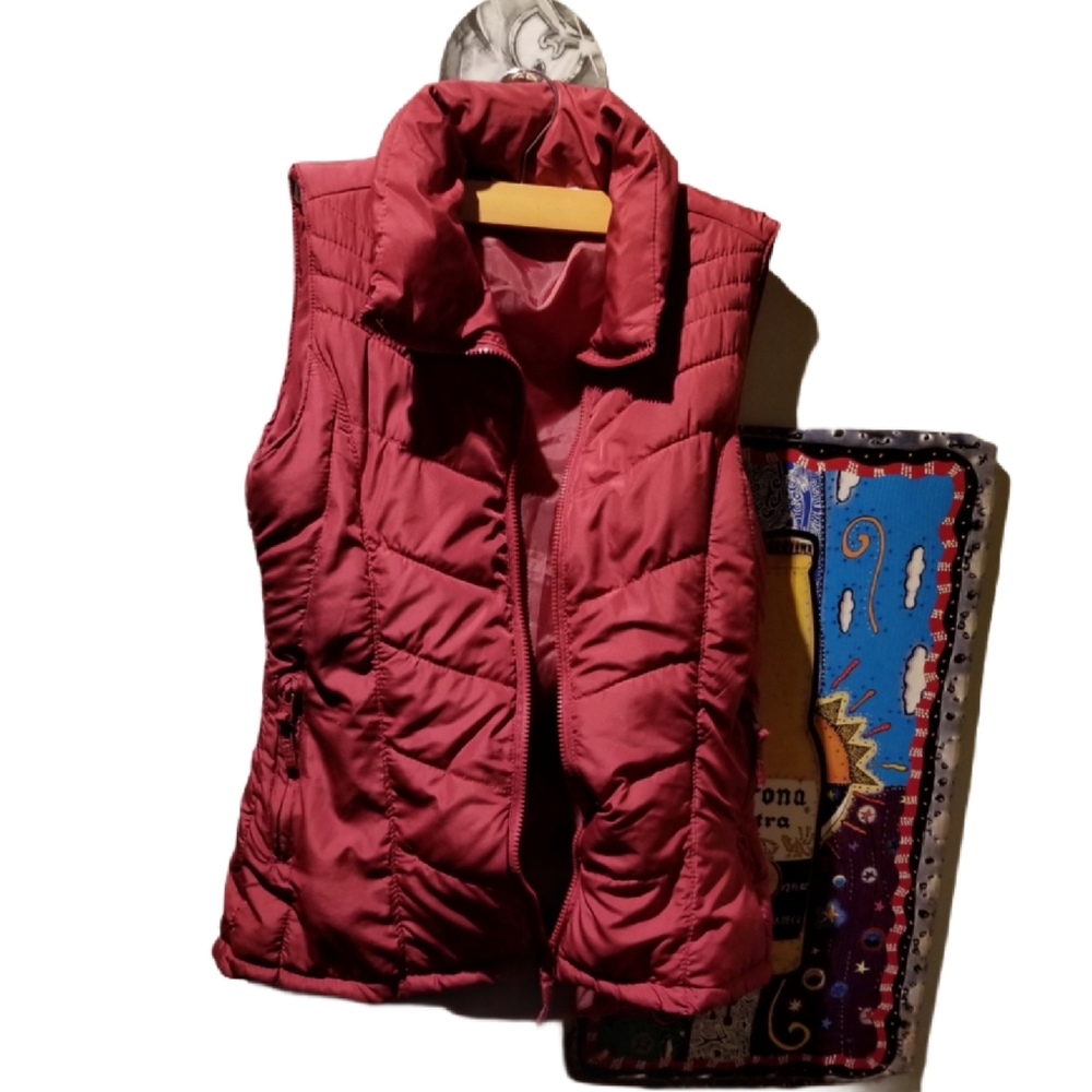 Burgundy STORE TWENTY ONE Puffer Vest (Size 12) - Picture 3 of 4